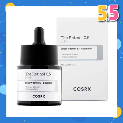 COSRX The Retinol 0.5 Oil (Target For Fine Lines, Wrinkles, Moisture Loss, Acne, Breakouts And Loss Of Skin Elasticity) 20ml