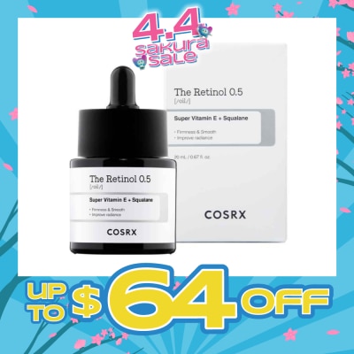 COSRX - The Retinol 0.5 Oil (Target For Fine Lines, Wrinkles, Moisture Loss, Acne, Breakouts And Loss Of Skin Elasticity) 20ml