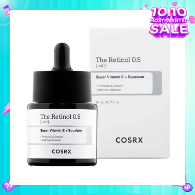 COSRX The Retinol 0.5 Oil (Target For Fine Lines, Wrinkles, Moisture Loss, Acne, Breakouts And Loss Of Skin Elasticity) 20ml
