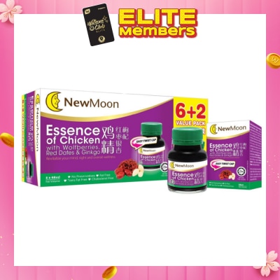NEW MOON Essence of Chicken with Wolfberries + Red Dates + Ginkgo Value Packset 68ml x 6s + 2s