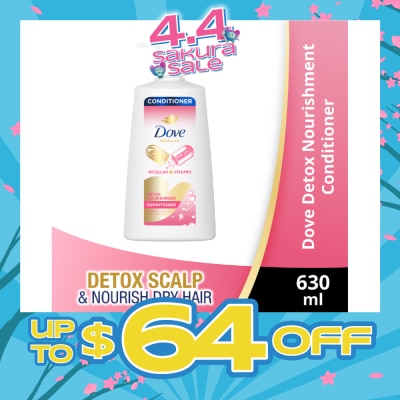 DOVE - Dove Detox Nourishment Conditioner 630ml (For oily scalp, dry hair)