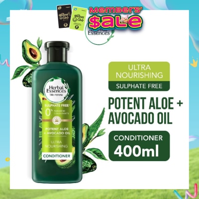 HERBAL ESSENCES - Potent Aloe And Avocado Conditioner (1.5X More Nourishment) 400ml