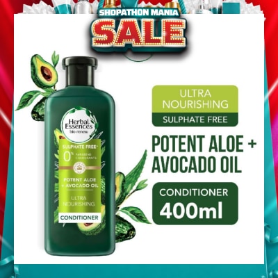 HERBAL ESSENCES - Potent Aloe And Avocado Conditioner (1.5X More Nourishment) 400ml