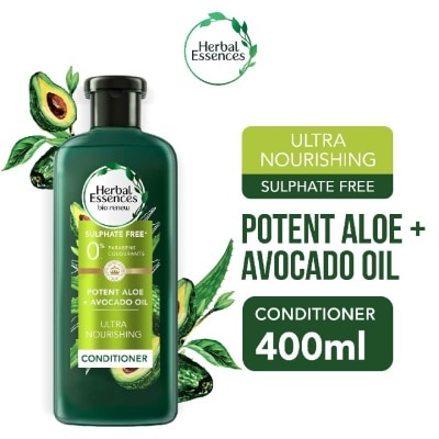 HERBAL ESSENCES Potent Aloe And Avocado Conditioner (1.5X More Nourishment) 400ml