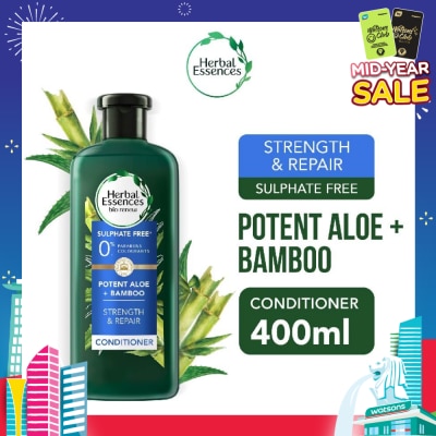 HERBAL ESSENCES Potent Aloe And Bamboo Conditioner 400ml