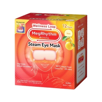 MEGRHYTHM - Steam Eye Mask Yuzu (Self Warming, Relieve And Relax Strained Eyes) 12s