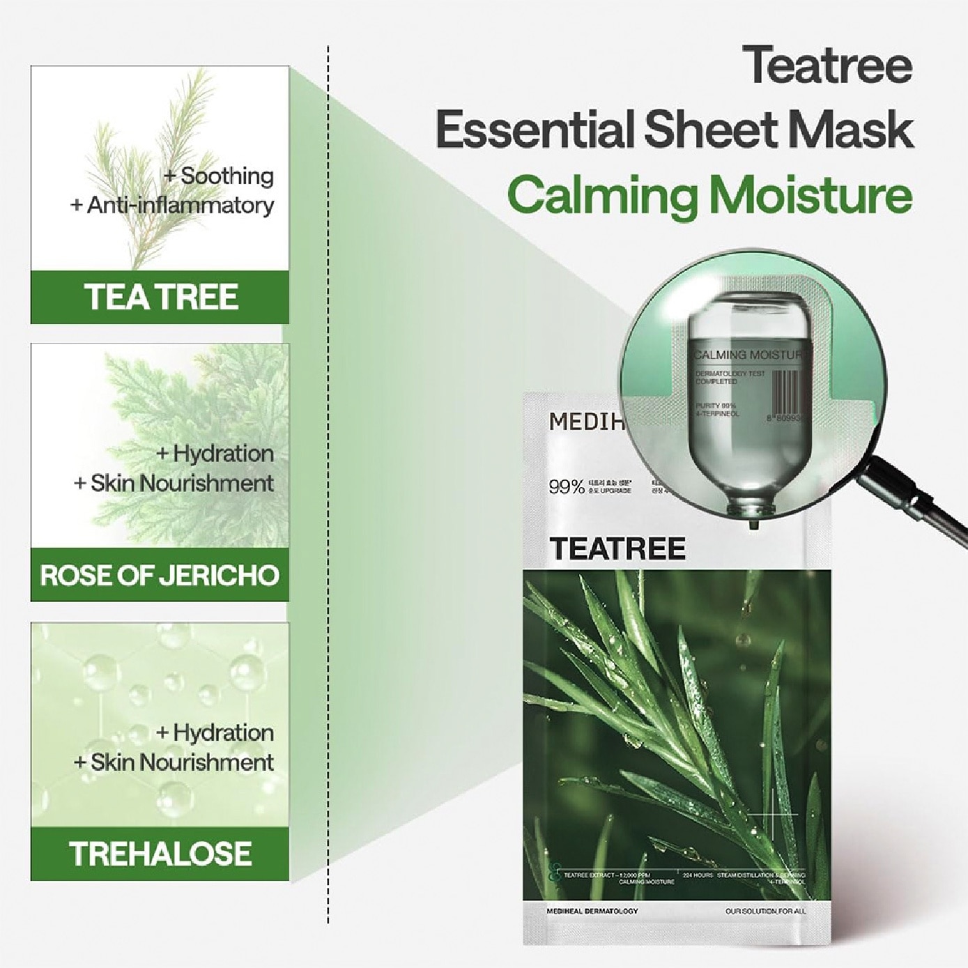 Teatree Calming Moisture Essential Face Mask 4s (Box)