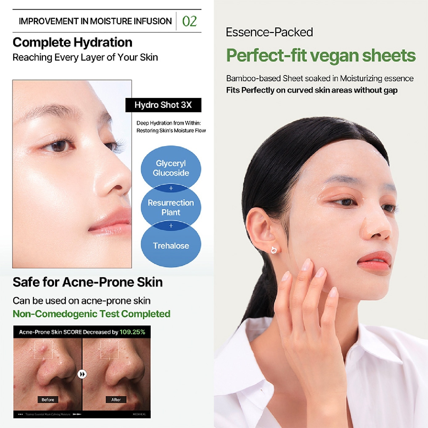 Teatree Calming Moisture Essential Face Mask 4s (Box)