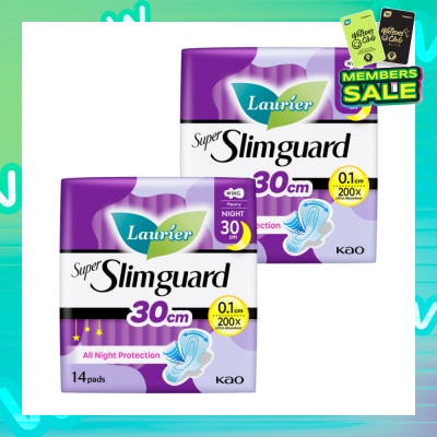 LAURIER Super Slimguard Night Wing Sanitary Pad 30cm Twin Packset 14s x 2