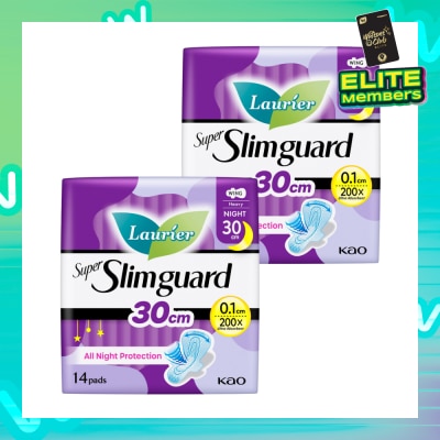 LAURIER Super Slimguard Night Wing Sanitary Pad 30cm Twin Packset 14s x 2