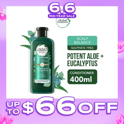 HERBAL ESSENCES - Potent Aloe And Eucalyptus Conditioner 400ml