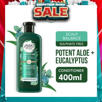 HERBAL ESSENCES - Potent Aloe And Eucalyptus Conditioner 400ml