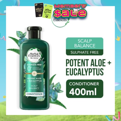 HERBAL ESSENCES - Potent Aloe And Eucalyptus Conditioner 400ml