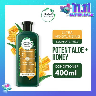 HERBAL ESSENCES Potent Aloe And Manuka Honey Conditioner (Deeply Hydrate And Moisturise Hair) 400ml