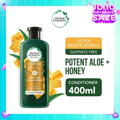 HERBAL ESSENCES Potent Aloe And Manuka Honey Conditioner (Deeply Hydrate And Moisturise Hair) 400ml