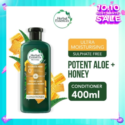HERBAL ESSENCES Potent Aloe And Manuka Honey Conditioner (Deeply Hydrate And Moisturise Hair) 400ml