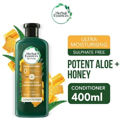 HERBAL ESSENCES Potent Aloe And Manuka Honey Conditioner (Deeply Hydrate And Moisturise Hair) 400ml