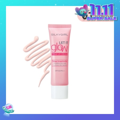 SILKYGIRL Let It Glow Tone Up Cream 01 Radiant SPF 50 PA+++ (To Brightens Skin Tone & Improves Skin Barrier) 25ml