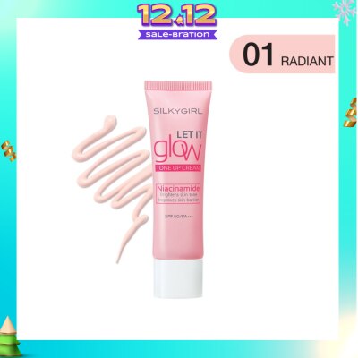 SILKYGIRL Let It Glow Tone Up Cream 01 Radiant SPF 50 PA+++ (To Brightens Skin Tone & Improves Skin Barrier) 25ml