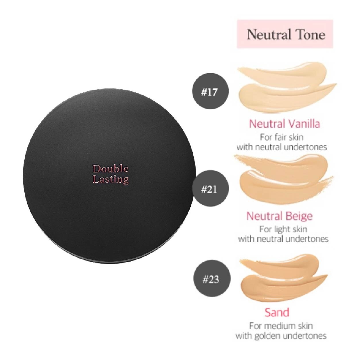 Double Lasting Cushion Matte Sand 23N SPF50+ PA++++ 15g