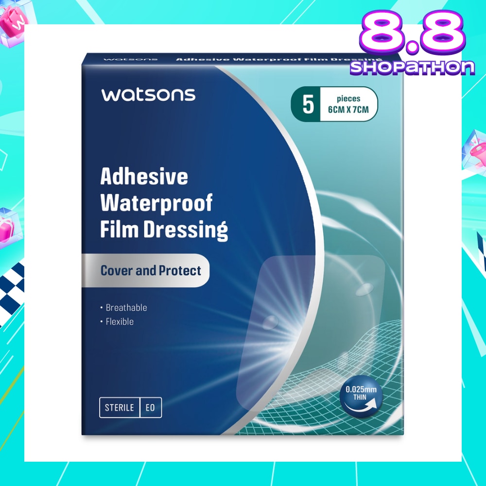 Adhesive Waterproof Film Dressing (Cover And Protect, Breathable, Flexible) 6cm X 7cm 5s