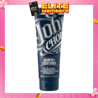 JOHNNY'S CHOP SHOP Hair And Beard 2 In 1 Shampoo And Conditioner (Suitable For All Hair Types) 250ml