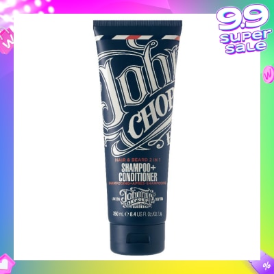 JOHNNY'S CHOP SHOP Hair And Beard 2 In 1 Shampoo And Conditioner (Suitable For All Hair Types) 250ml