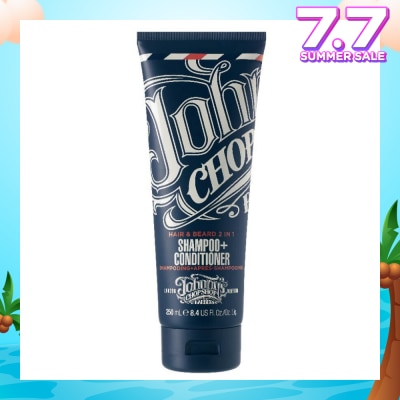 JOHNNY'S CHOP SHOP Hair And Beard 2 In 1 Shampoo And Conditioner (Suitable For All Hair Types) 250ml