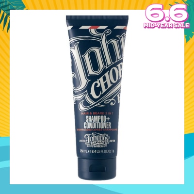 JOHNNY'S CHOP SHOP Hair And Beard 2 In 1 Shampoo And Conditioner (Suitable For All Hair Types) 250ml