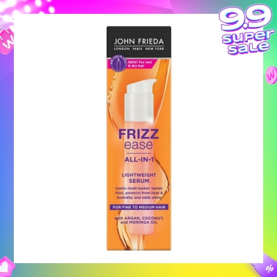 JOHN FRIEDA Frizz Ease All In 1 Lightweight Serum (Tames Frizz, Protects From Heat & Humidity) 50ml