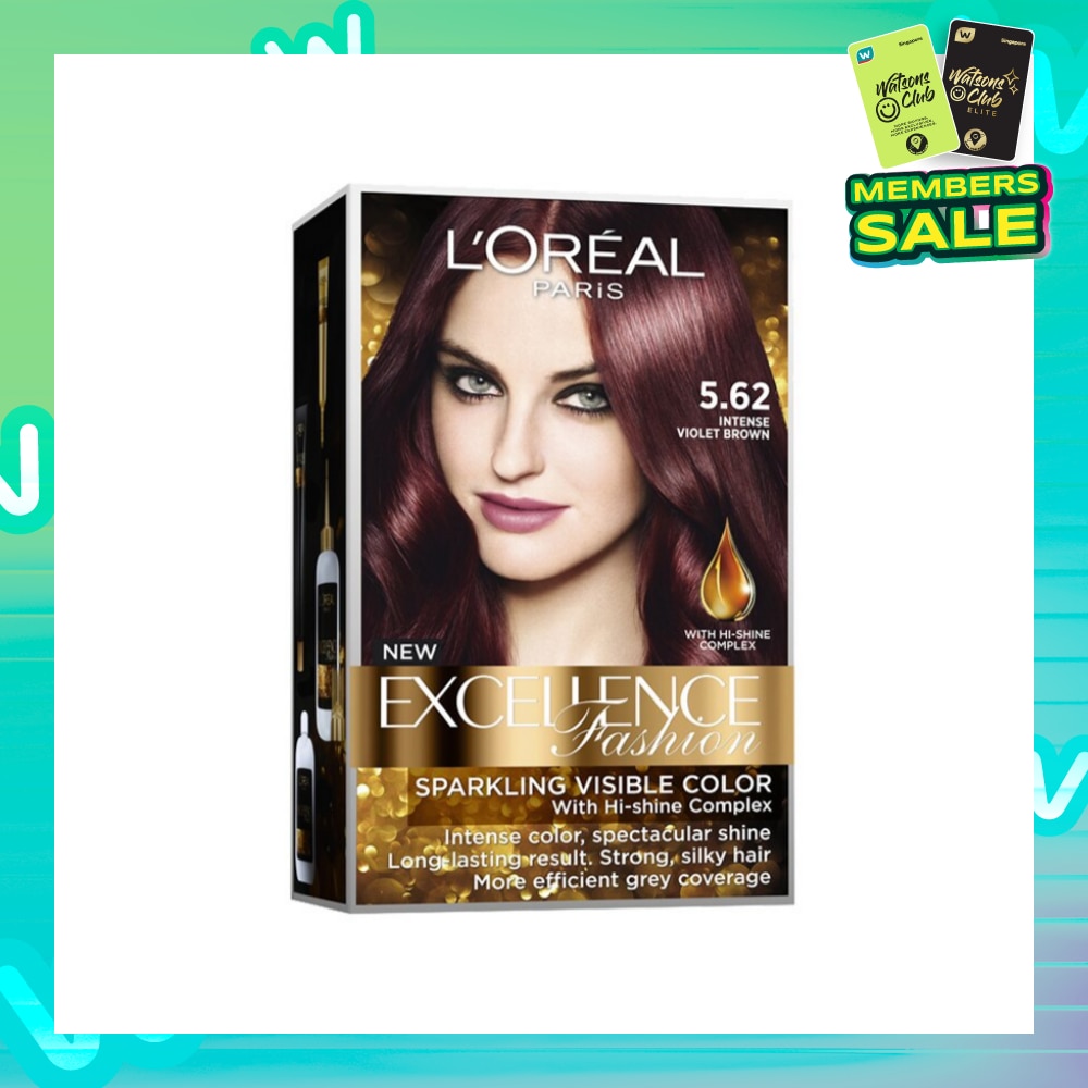 L'OREAL PARIS EXCELLENCE Fashion Hair Colour Intense #5.62 Violet Brown 1s (Expiry: Mar`2026)