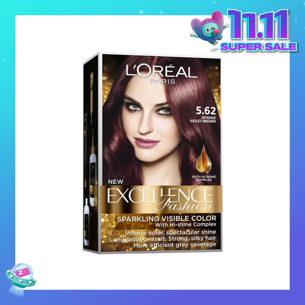 L'OREAL PARIS EXCELLENCE Fashion Hair Colour Intense #5.62 Violet Brown 1s (Expiry: Aug`2026)