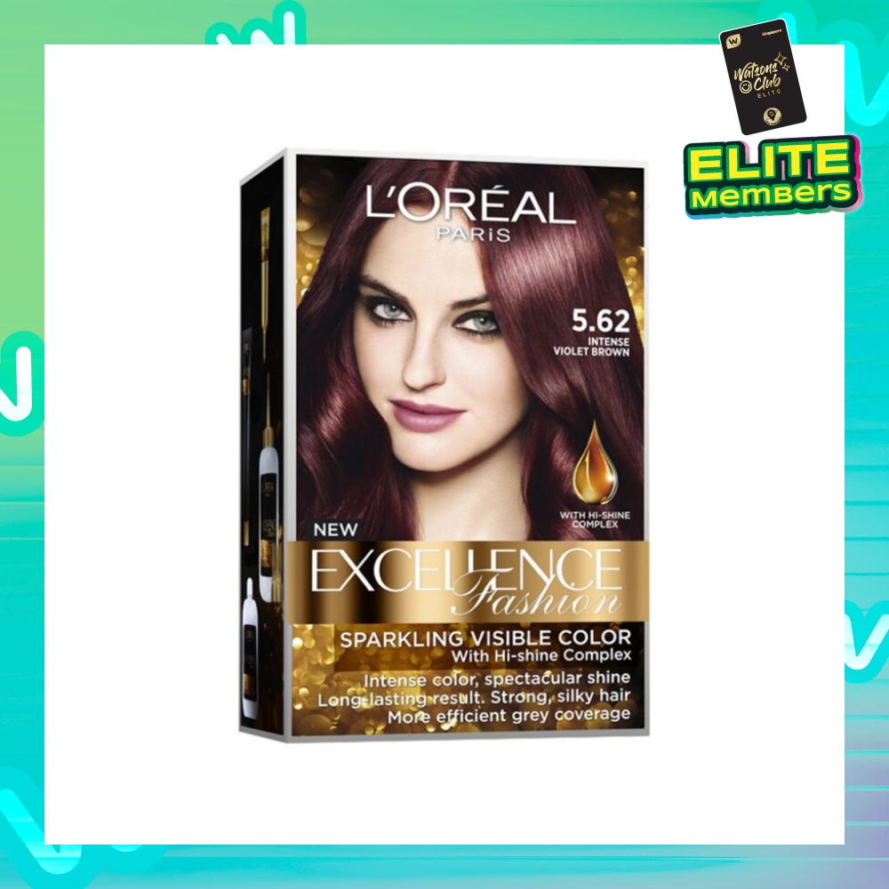 L'OREAL PARIS EXCELLENCE Fashion Hair Colour Intense #5.62 Violet Brown 1s (Expiry: Mar`2026)