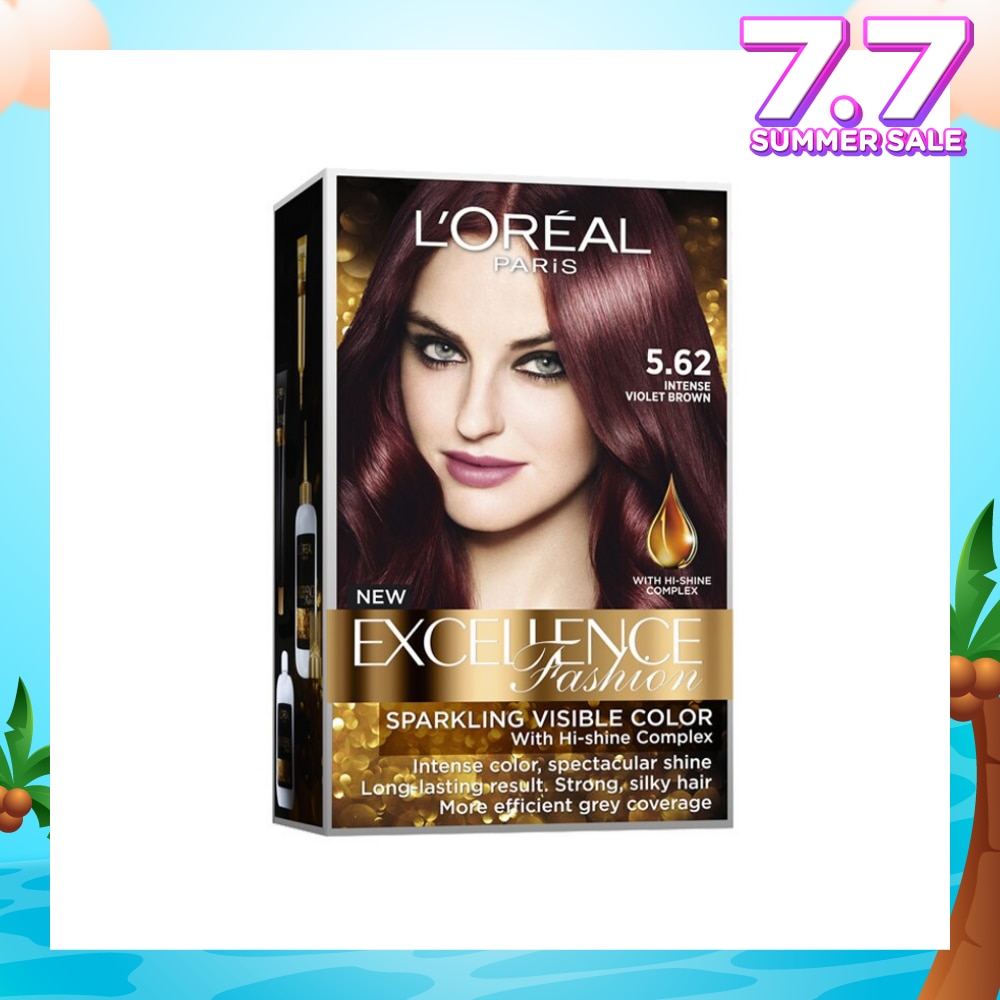 L'OREAL PARIS EXCELLENCE Fashion Hair Colour Intense #5.62 Violet Brown 1s (Expiry: Mar`2026)