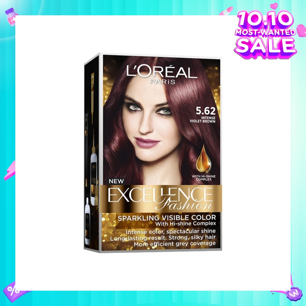 L'OREAL PARIS EXCELLENCE Fashion Hair Colour Intense #5.62 Violet Brown 1s (Expiry: Mar`2026)