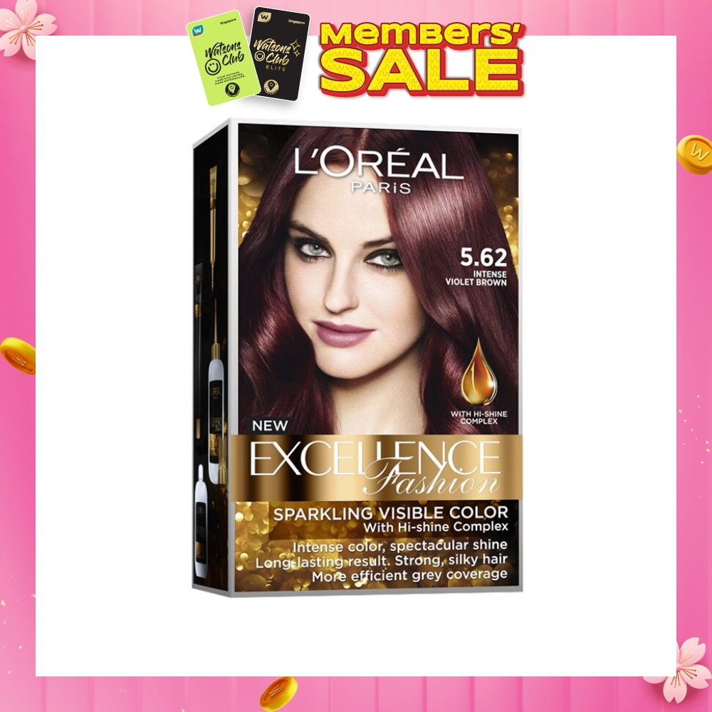 L'OREAL PARIS EXCELLENCE Fashion Hair Colour Intense #5.62 Violet Brown 1s&nbsp;(Expiry: Aug`2026)