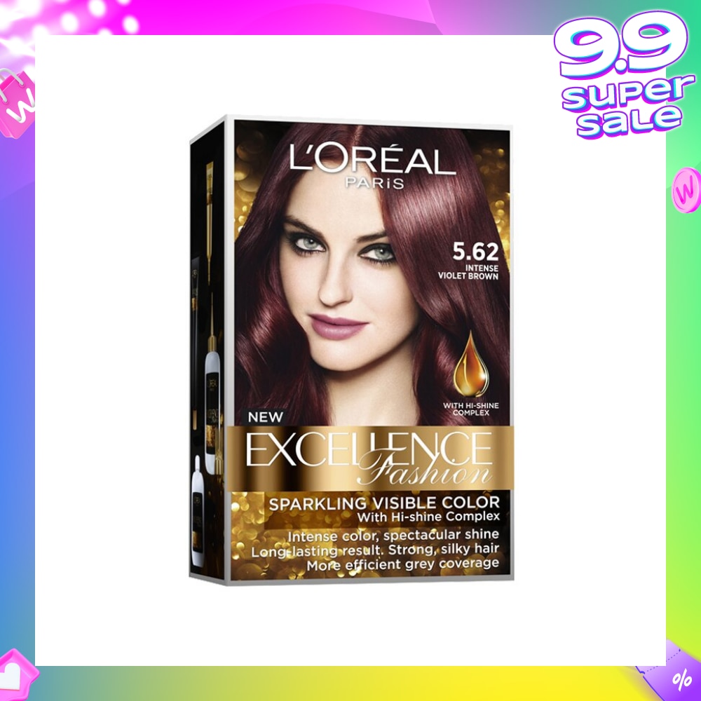 L'OREAL PARIS EXCELLENCE Fashion Hair Colour Intense #5.62 Violet Brown 1s (Expiry: Mar`2026)