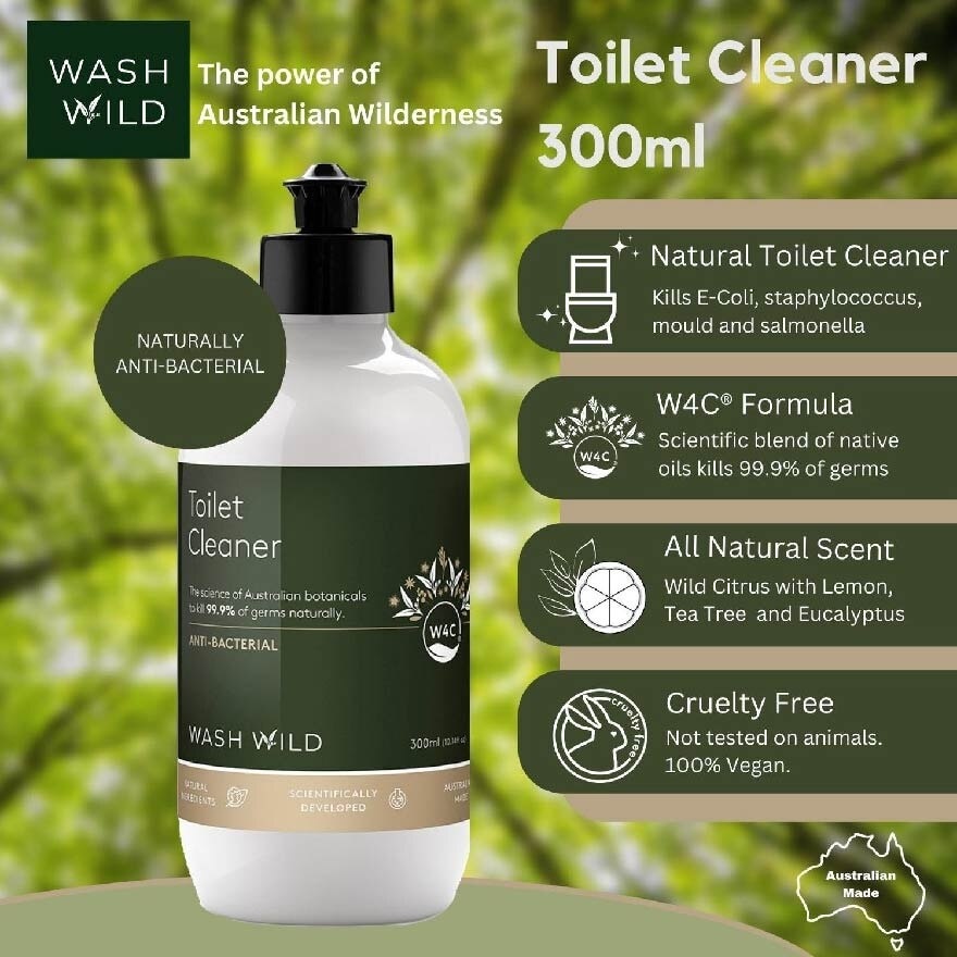 Toilet Cleaner (Antibacterial, Kills 99.9% Of Germs Naturally) 300ml