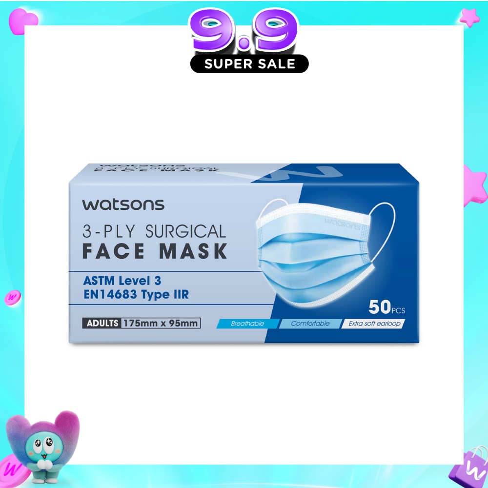 3-Ply Surgical Face Mask ASTM Level 3 EN14683 Type IIR 50s image