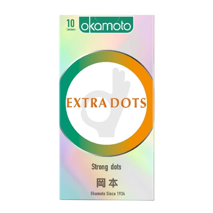 Ok Extra Dots Condom (The Spiral Strong Dots Give The Extra Spice) 10s