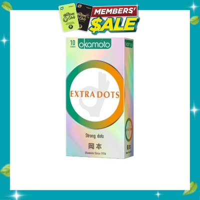 OKAMOTO® Ok Extra Dots Condom (The Spiral Strong Dots Give The Extra Spice) 10s image