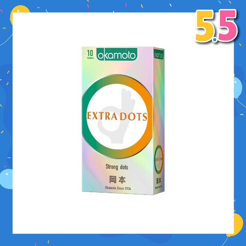 Ok Extra Dots Condom (The Spiral Strong Dots Give The Extra Spice) 10s