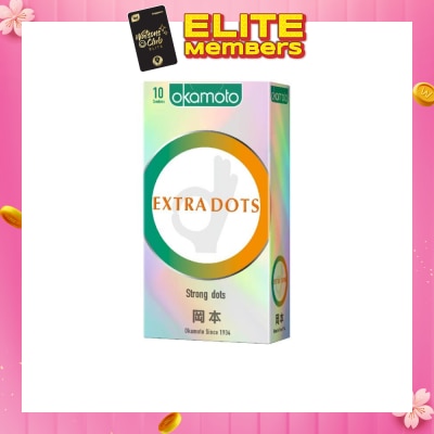 OKAMOTO® Ok Extra Dots Condom (The Spiral Strong Dots Give The Extra Spice) 10s