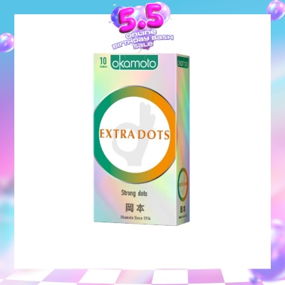 OKAMOTO® - Ok Extra Dots Condom (The Spiral Strong Dots Give The Extra Spice) 10s