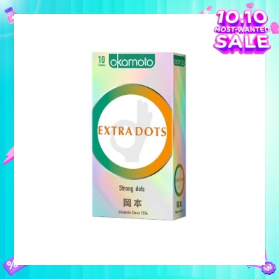 OKAMOTO® Ok Extra Dots Condom (The Spiral Strong Dots Give The Extra Spice) 10s