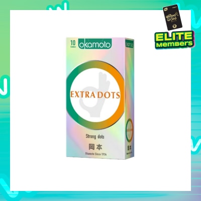 OKAMOTO® Ok Extra Dots Condom (The Spiral Strong Dots Give The Extra Spice) 10s