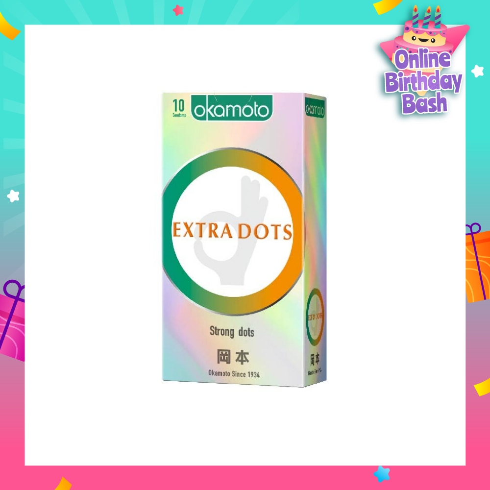 Ok Extra Dots Condom (The Spiral Strong Dots Give The Extra Spice) 10s