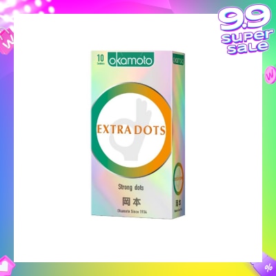 OKAMOTO® Ok Extra Dots Condom (The Spiral Strong Dots Give The Extra Spice) 10s