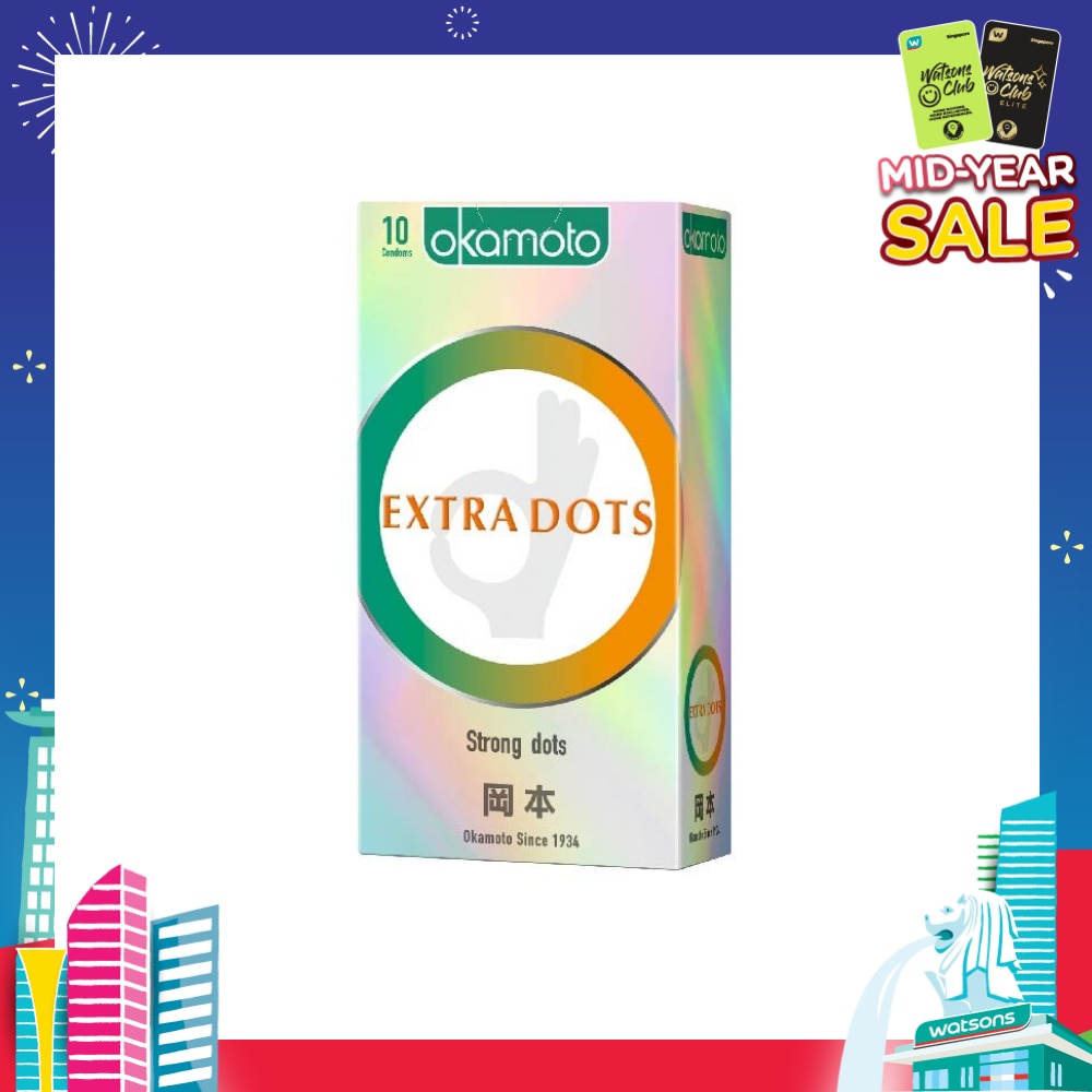 Ok Extra Dots Condom (The Spiral Strong Dots Give The Extra Spice) 10s
