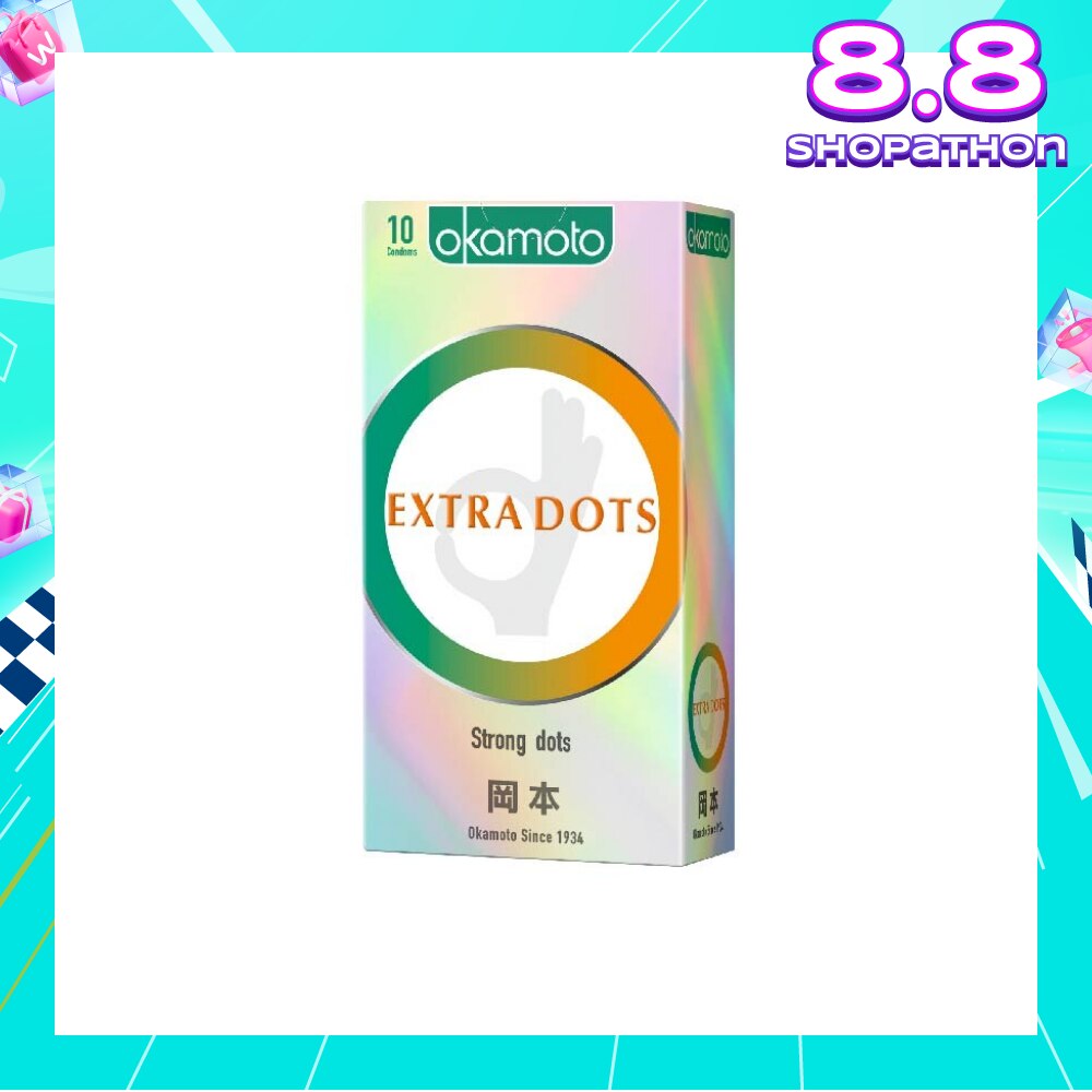 Ok Extra Dots Condom (The Spiral Strong Dots Give The Extra Spice) 10s